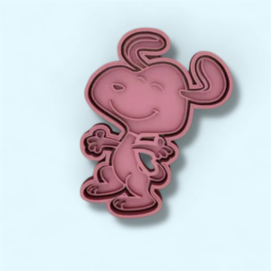 Snoopy cookie cutter with stamp