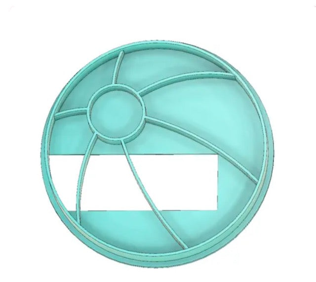 Beach ball cutter with stamp