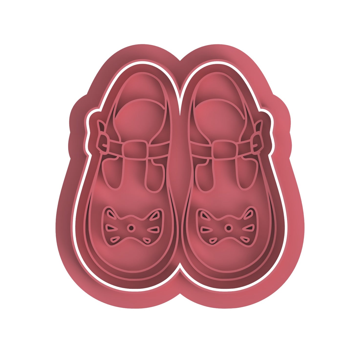 Strawberry Shortcake Shoe cookie cutter with stamp