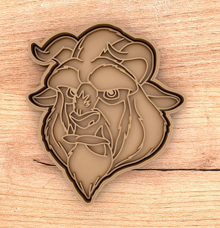 Beast cookie cutter with stamp