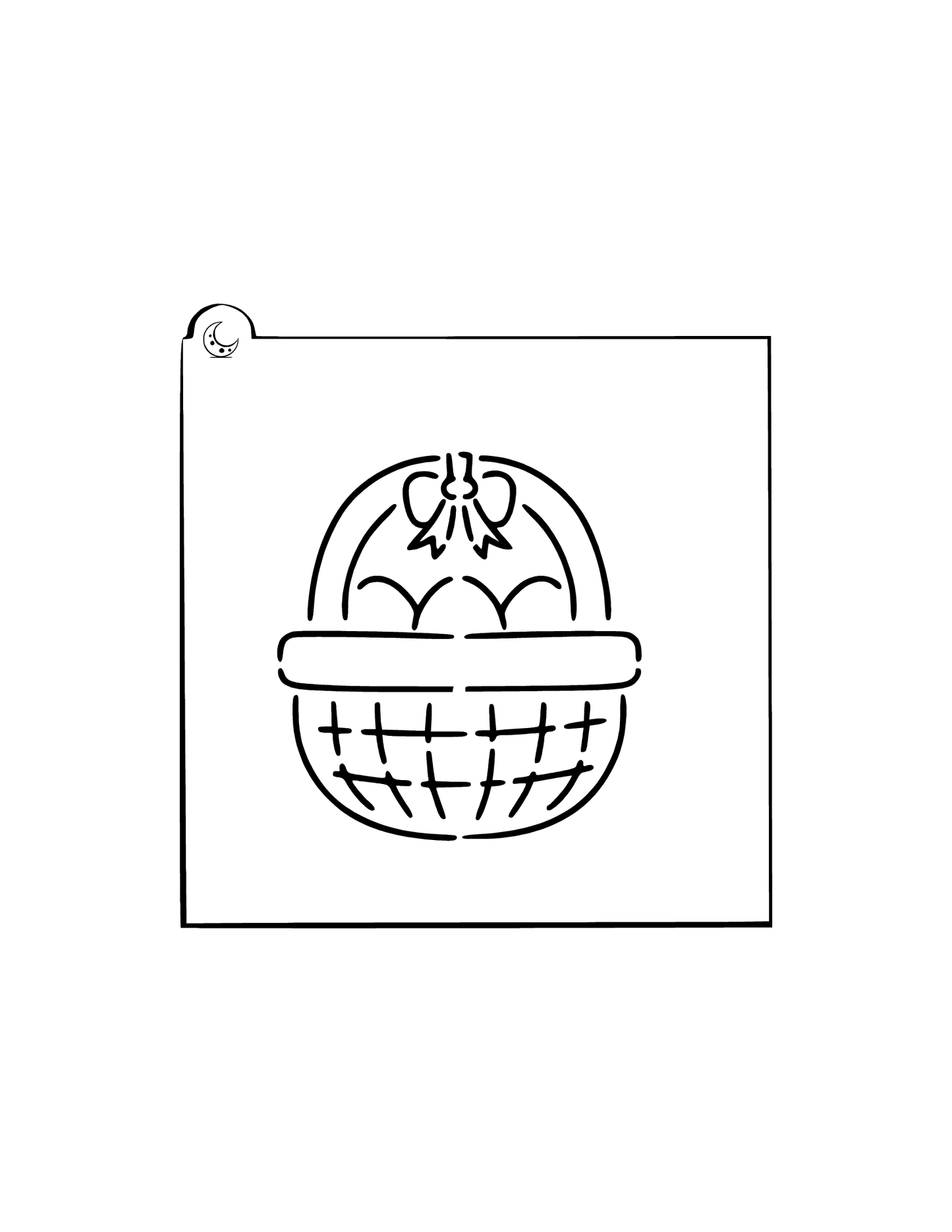 Easter Basket Cookie Stencil