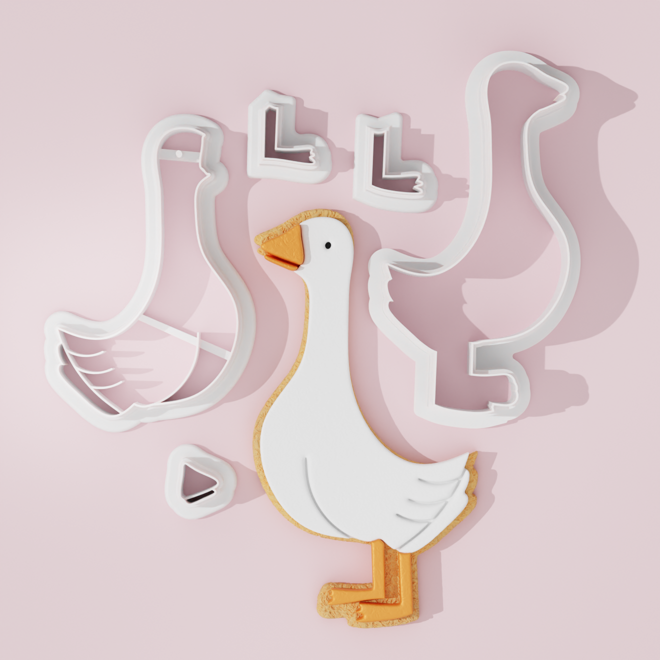 Goose cutter fondant