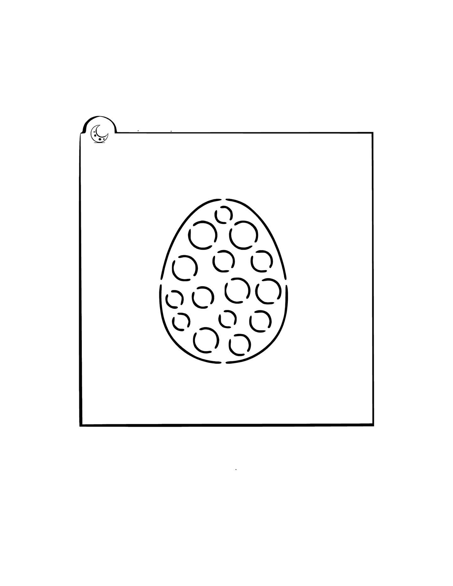 Easter Egg Dot Cookie Stencil