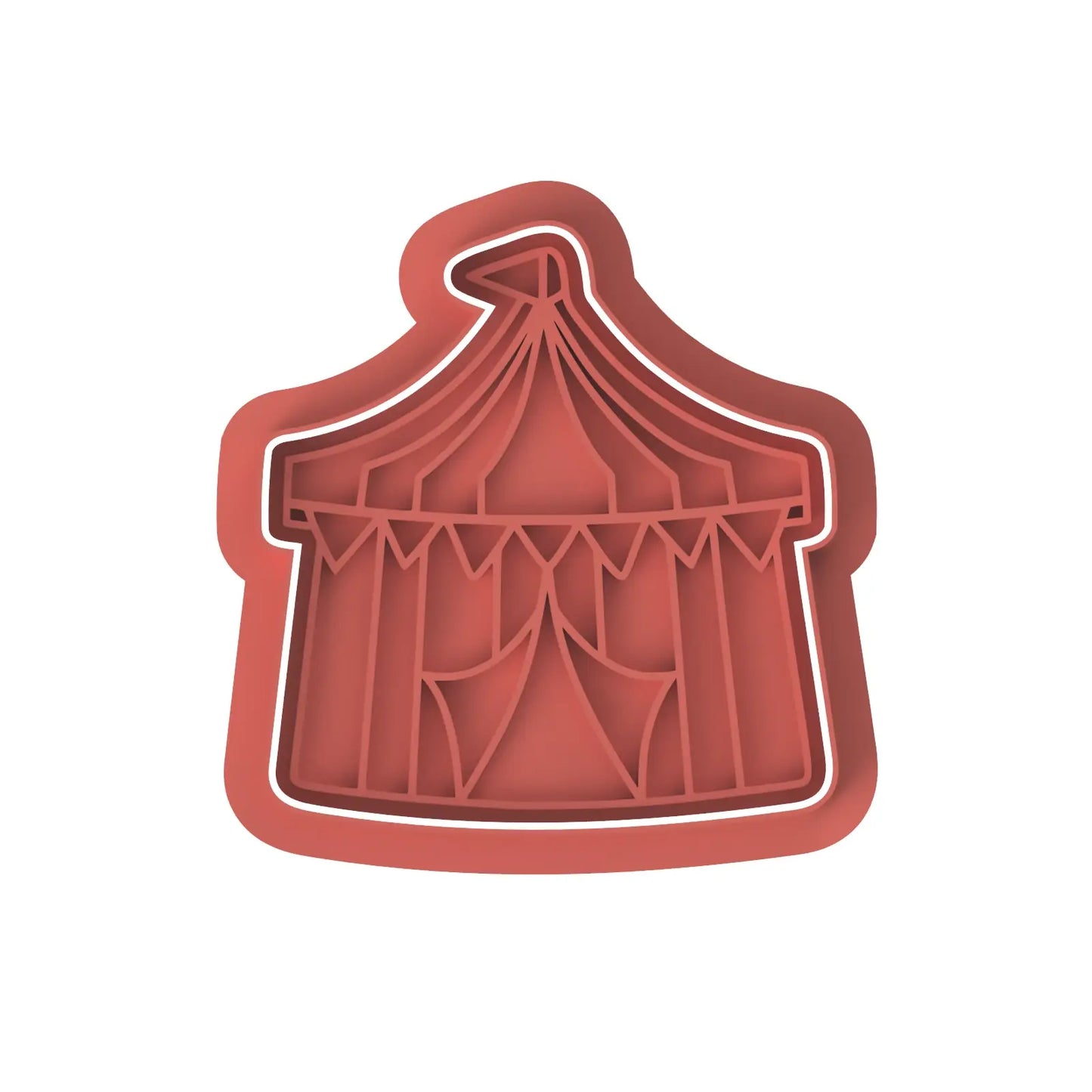 Big Top Circus Tent cookie cutter with stamp
