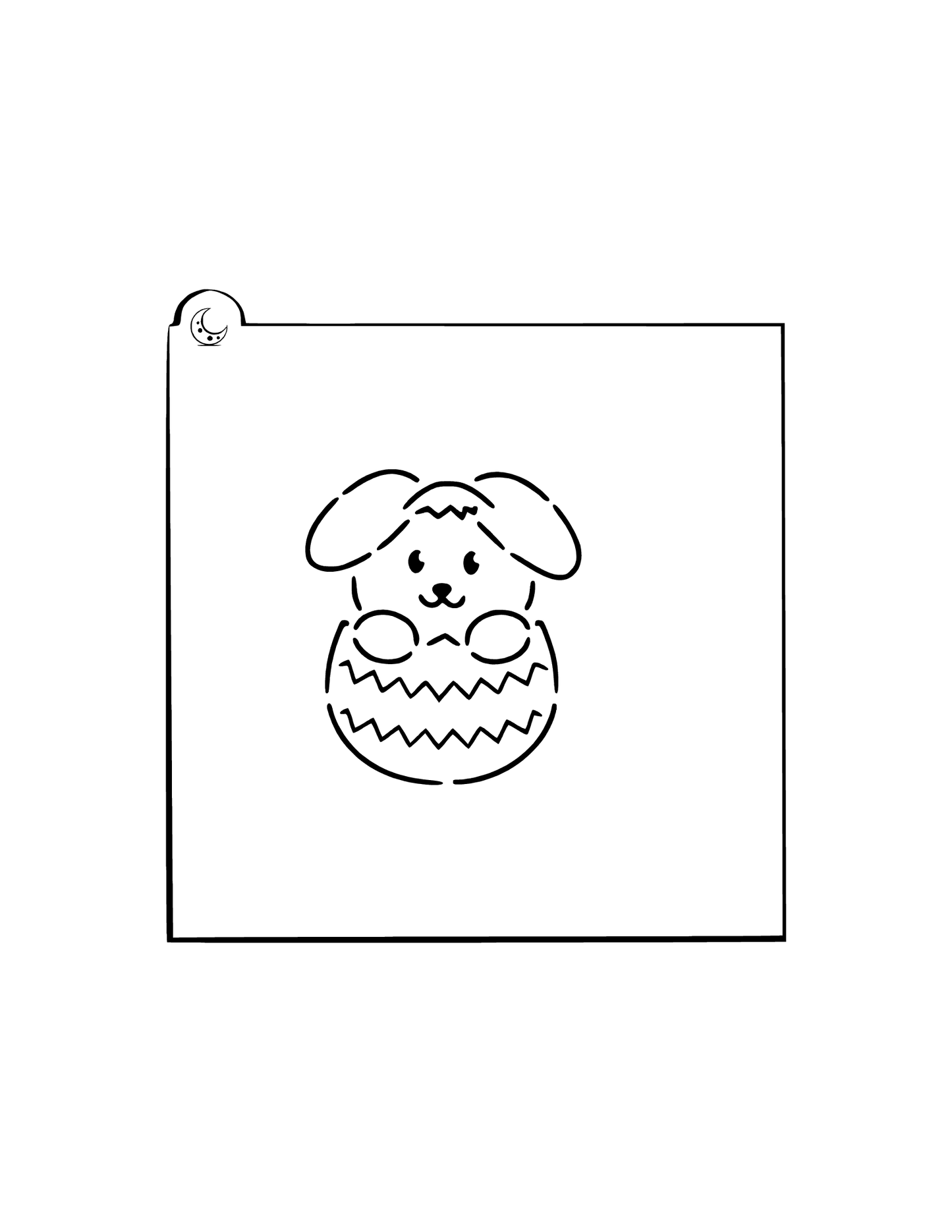 Bunny an the Egg Cookie Stencil