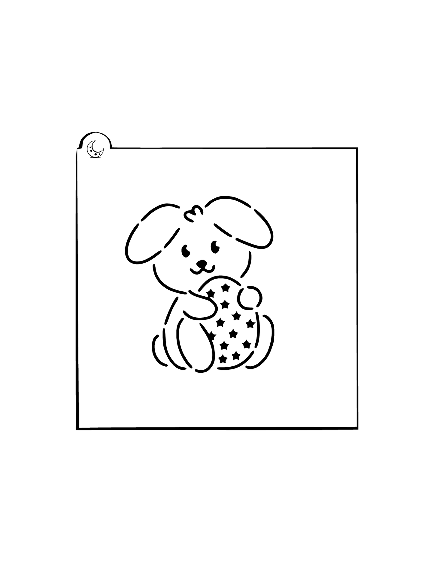 Bunny Hugging Easter Egg Cookie Stencil