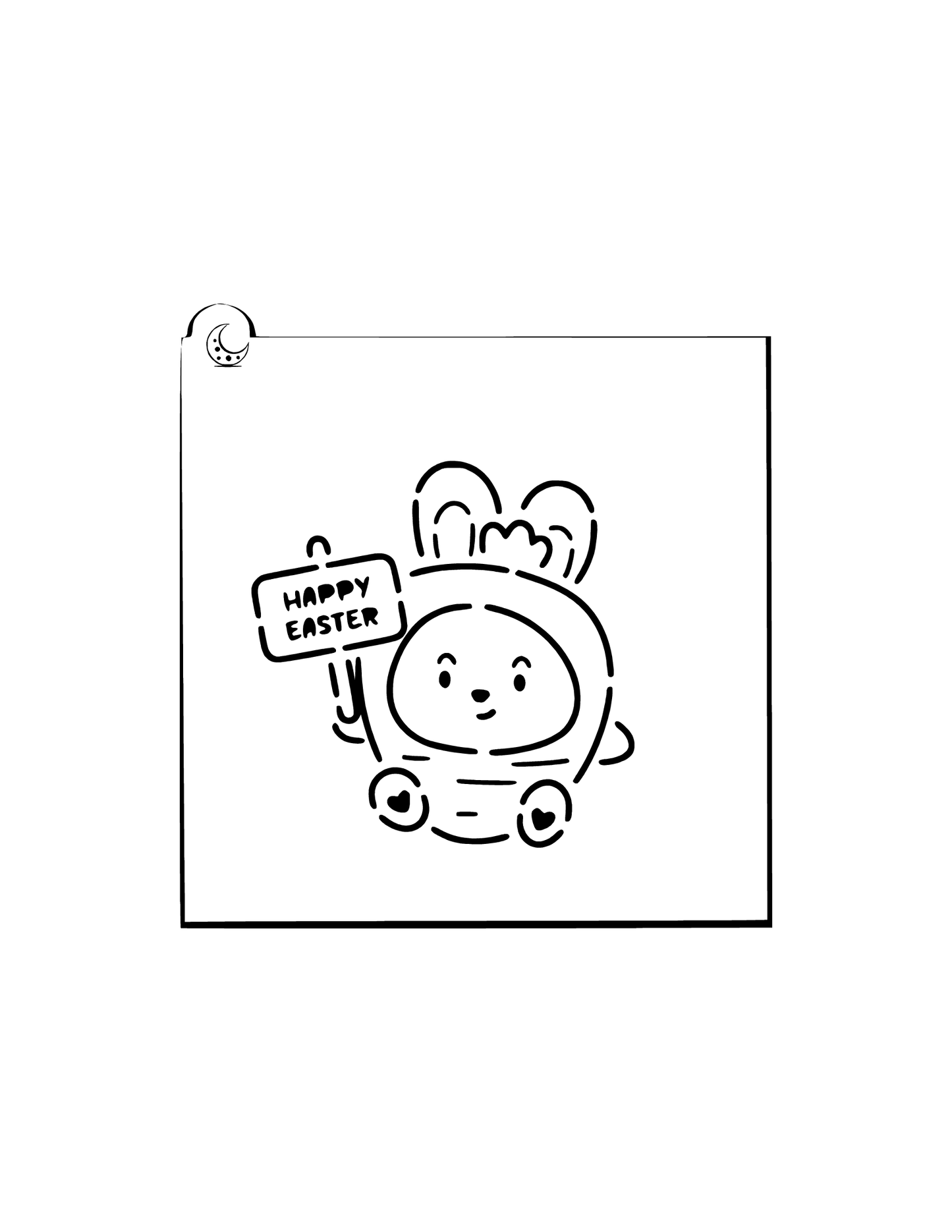 Bunny Cookie Stencil