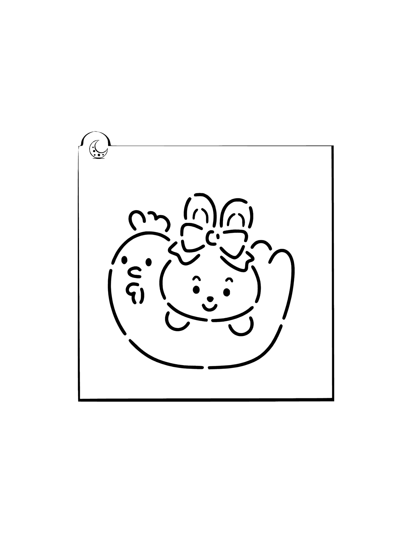 Bunny with Chicken Cookie Stencil