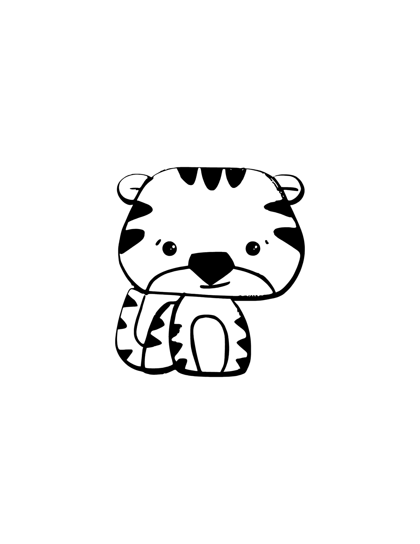 Tiger cookie cutter with stamp