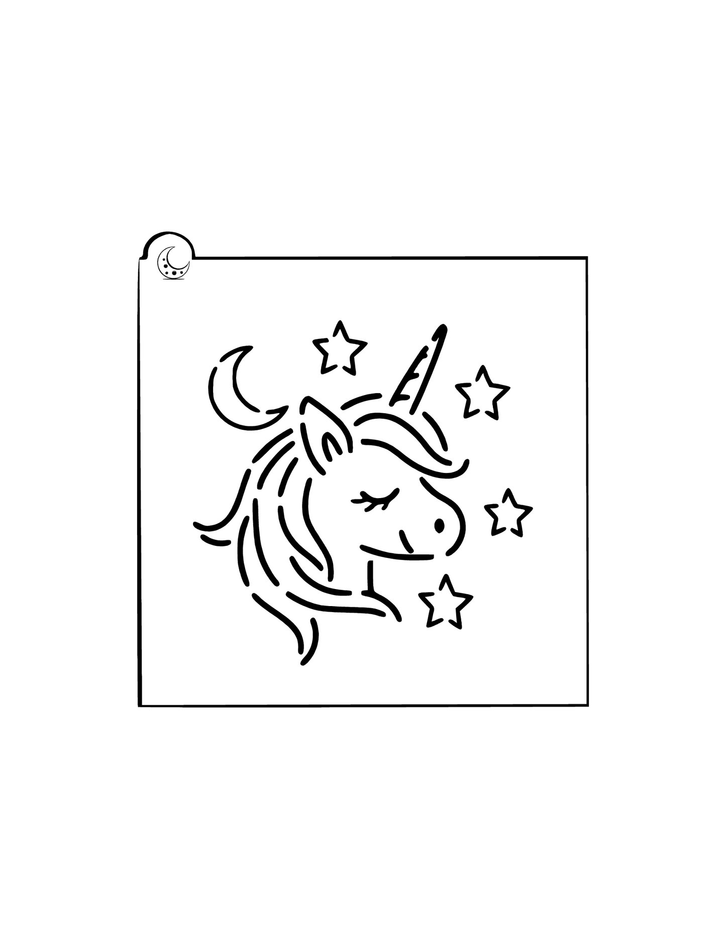 Unicorn Stars Cookie Stencil
