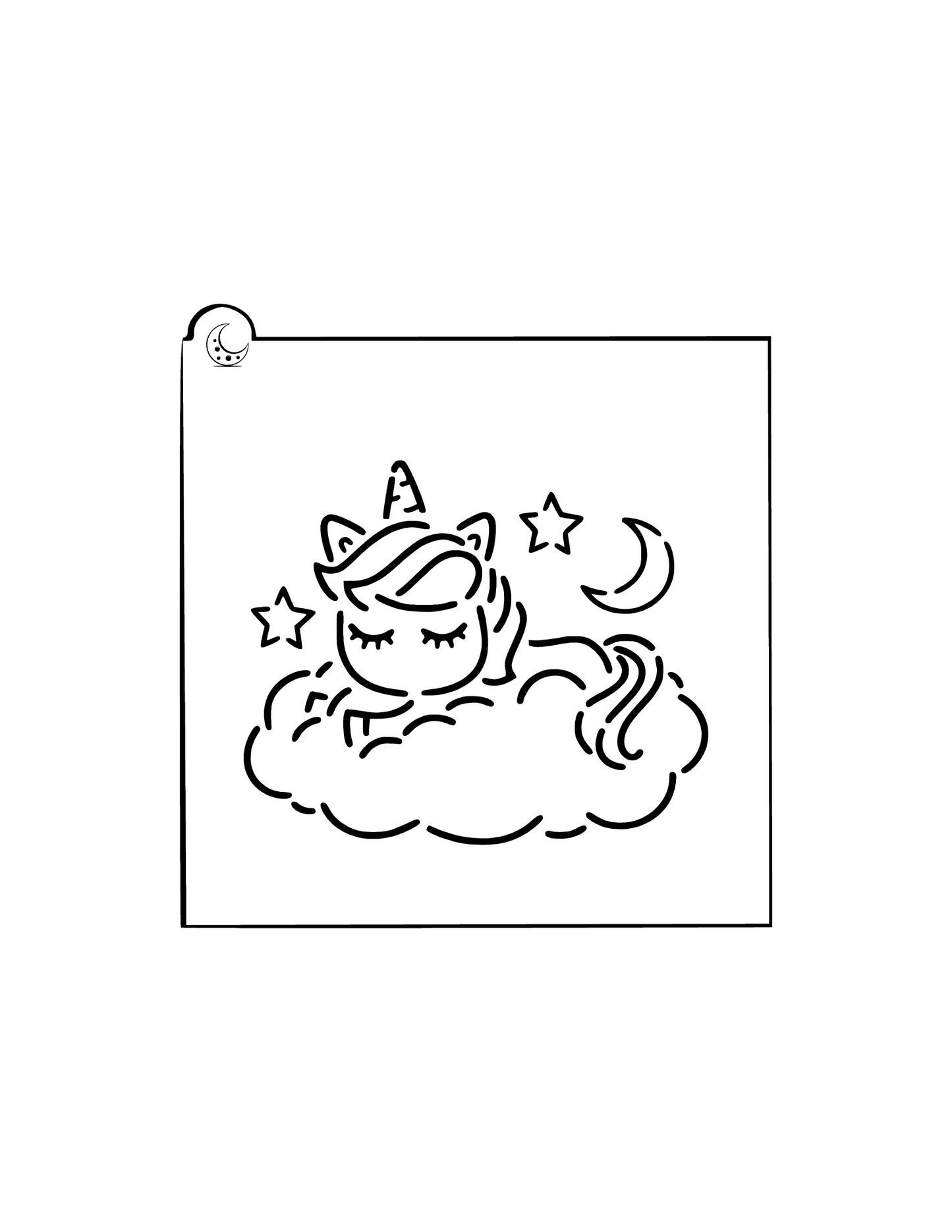 Unicorn Claud Cookie Stencil