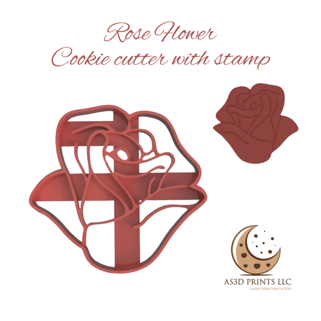 Rose Flower #3 cookie cutter