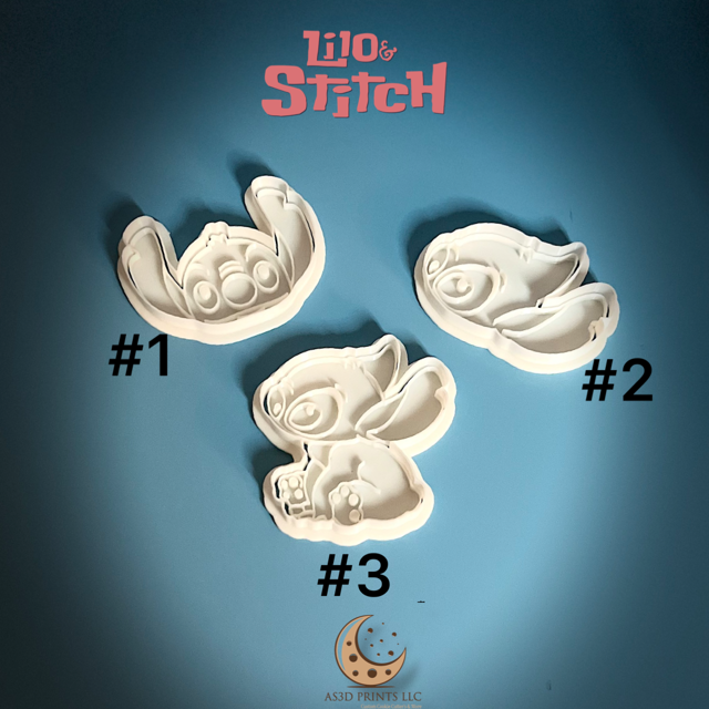 Lilo Stitch cookie cutters with stamp