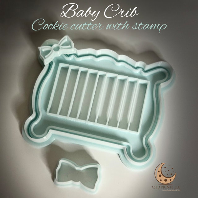 baby shower cookie cutter with stamp