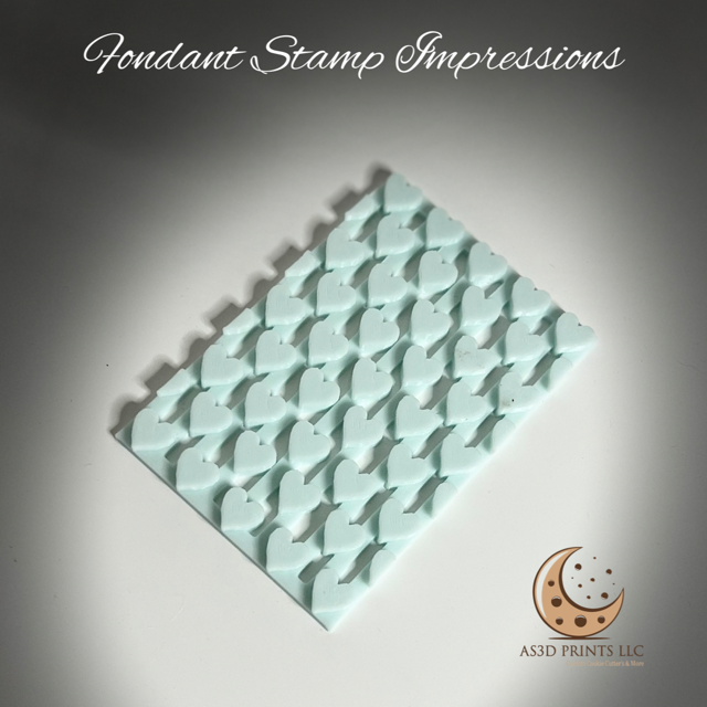 Fondant Stamp Impressions Hearts