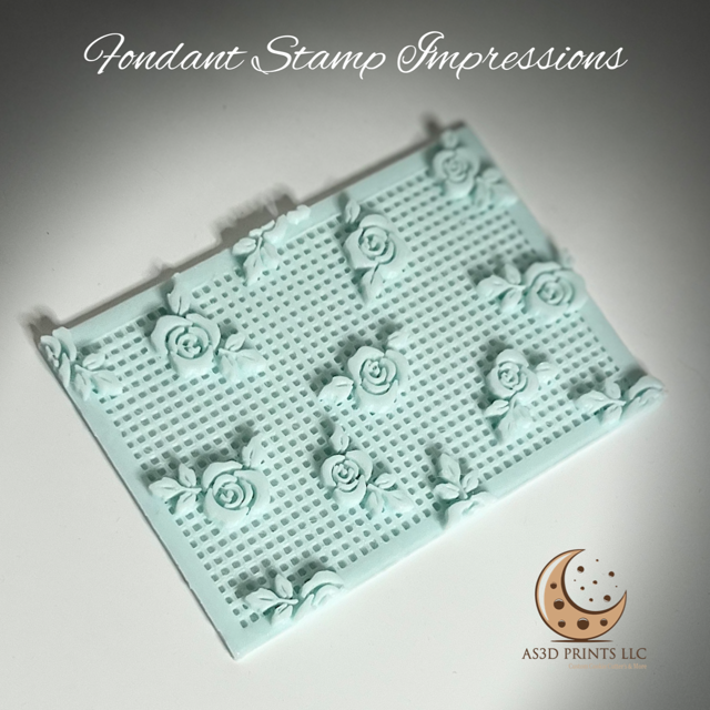 Fondant Stamp Impression Rose