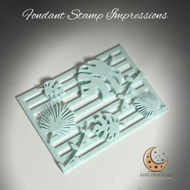 Fondant Stamp Impression Leaf