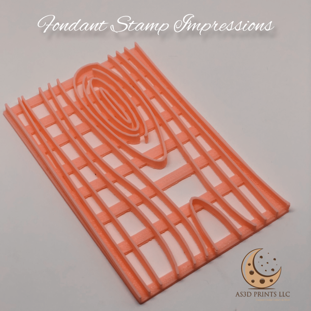 Fondant Stamp Impression Wood
