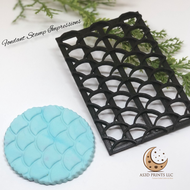 Fondant Stamp Impression Seashell