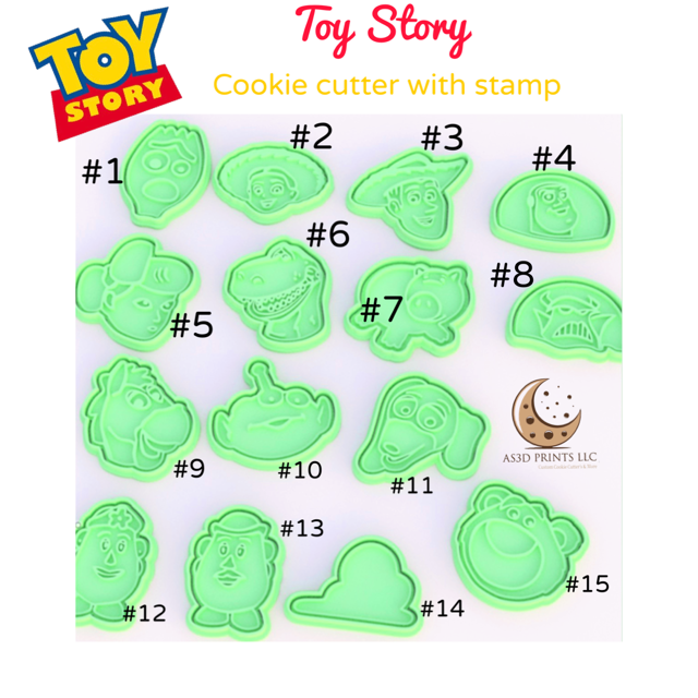 TOY STORY cookie cutter with stamp