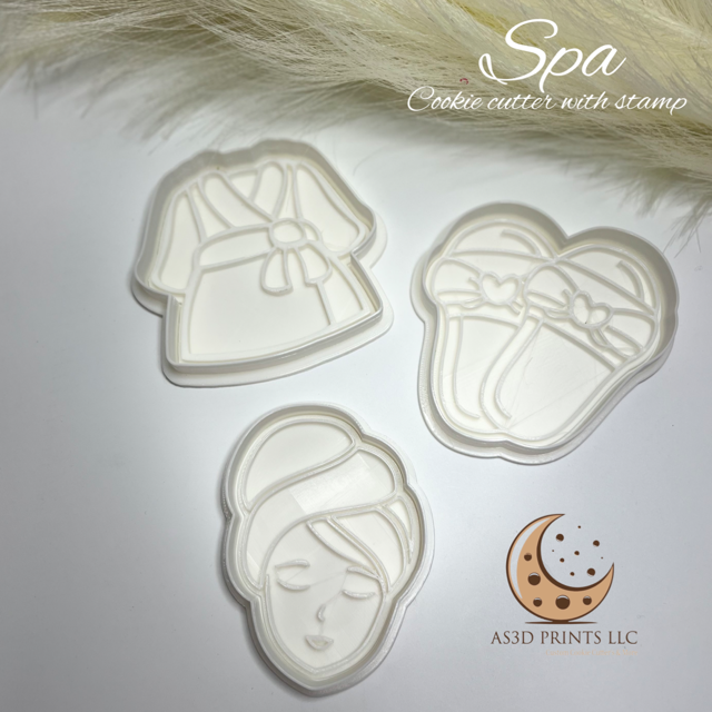 Spa cookie cutters with stamp