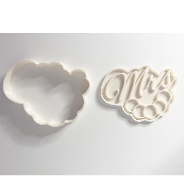 MRS cookie cutter with stamp