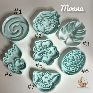 Moana cookie cutter with stamp