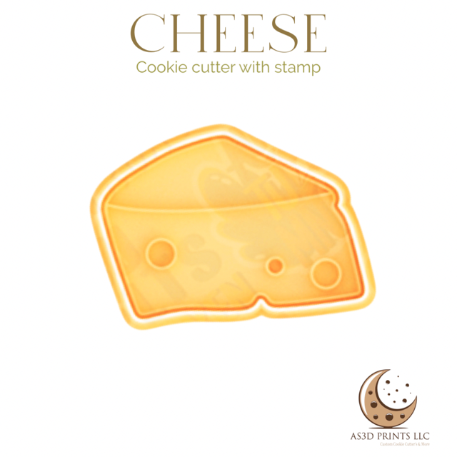 Cheese cookie cutter with stamp