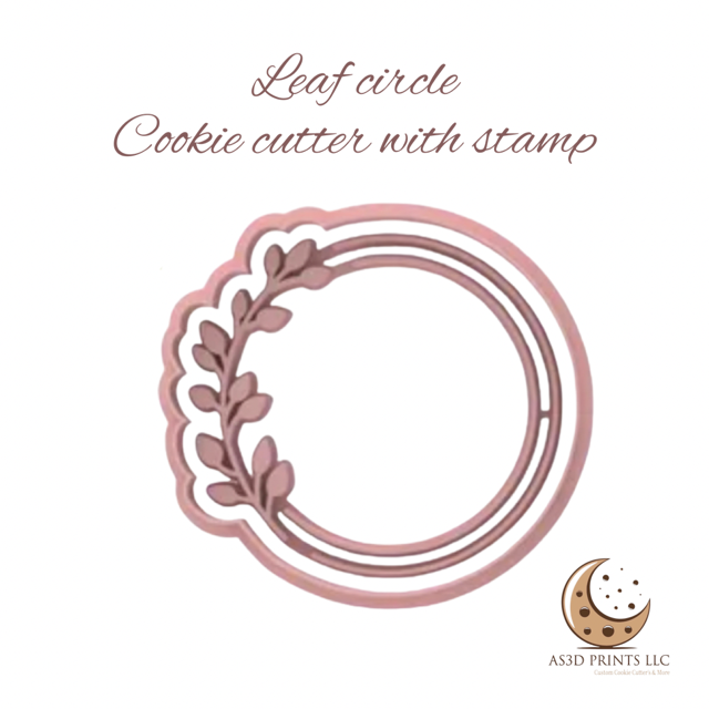 Leaf Circle stamp with cutter