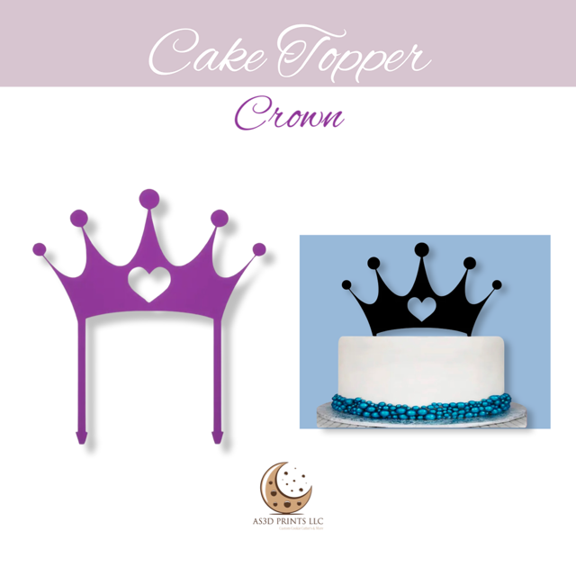 Crown cake topper