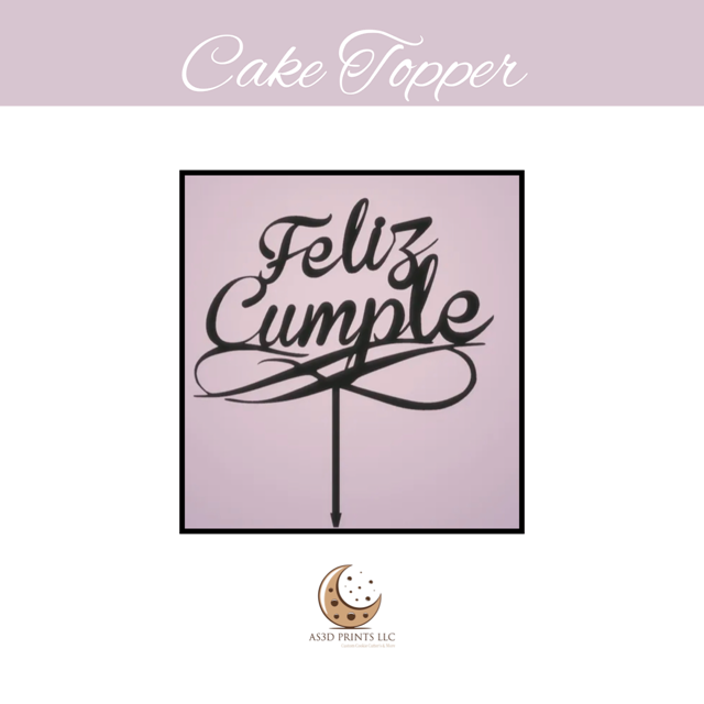 Feliz Cumple cake topper