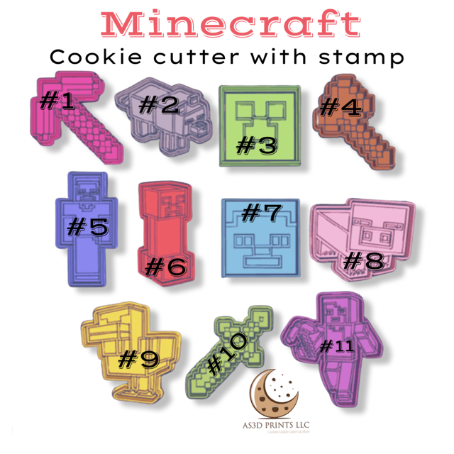 Minecraft cookie cutter with stamp