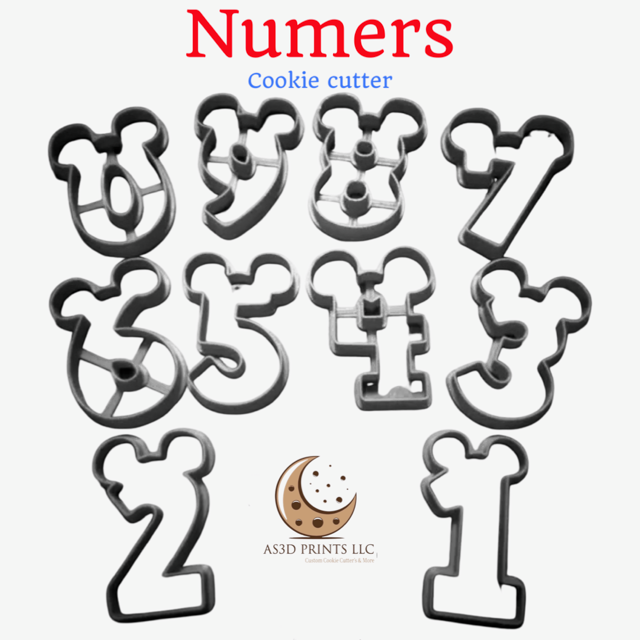 Numbers cookie cutters