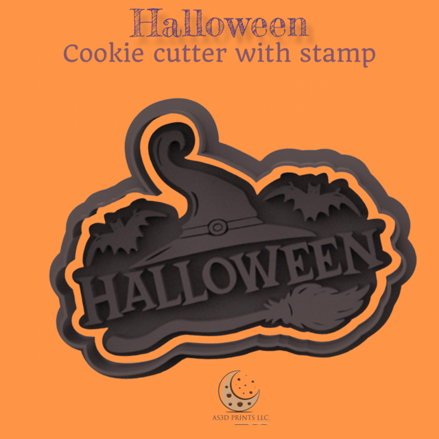 Halloween cookie cutter with stamp
