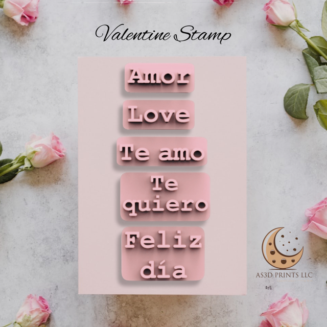 Valentine's Mini Stamp/ Set of #5