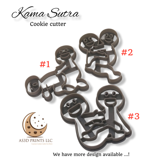 Kamasutra cookie cutter with stamp