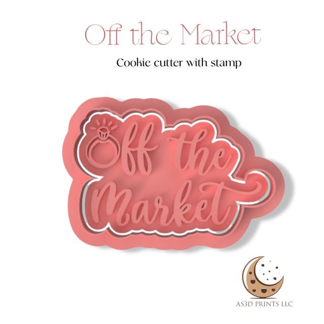 Off the Market cookie cutter with stamp