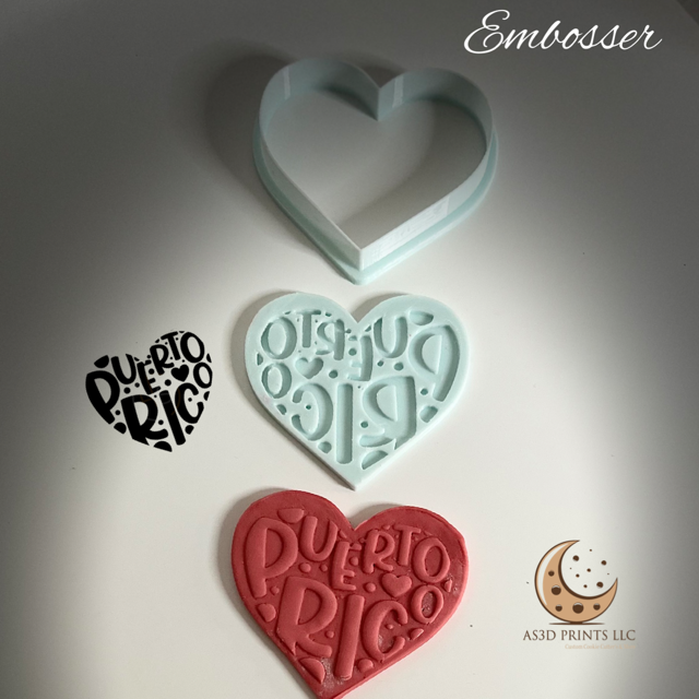 Heart Puerto Rico Embosser