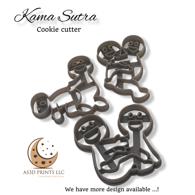 Kamasutra cookie cutter with stamp