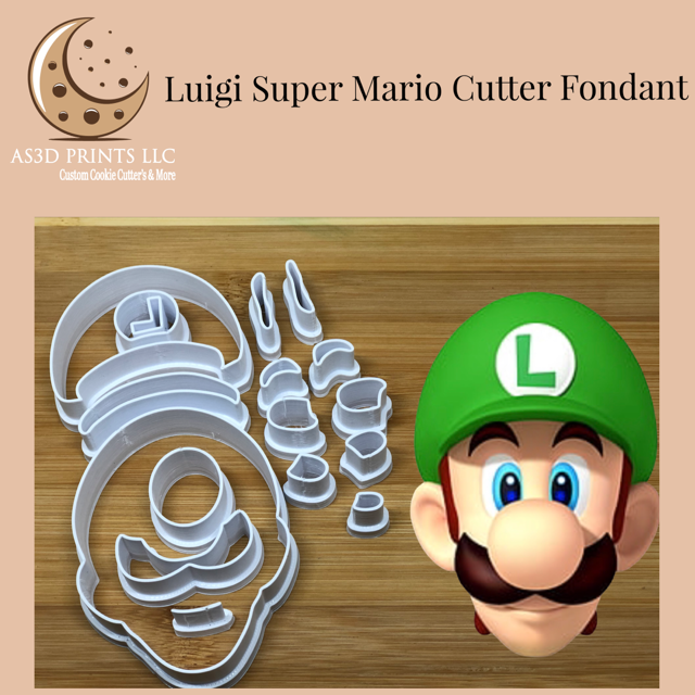 Luigi Super Mario cutter fondant