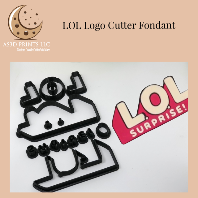 LOL Logo cutter fondant