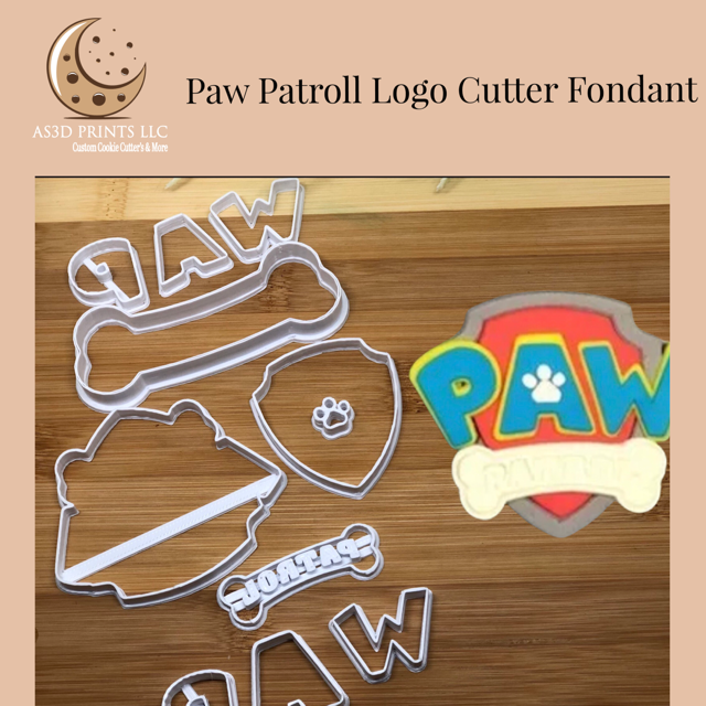 Paw Patrol Logo cutter fondant