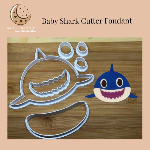 Baby Shark #2 cutter fondant