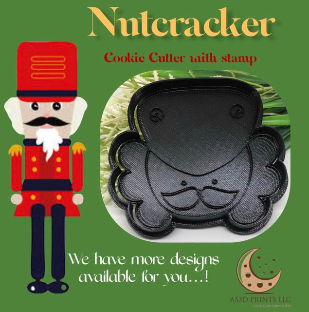 Nutcracker cookie cutter with stamp