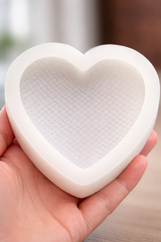 Textured Heart Silicone Mold – 3 Inch