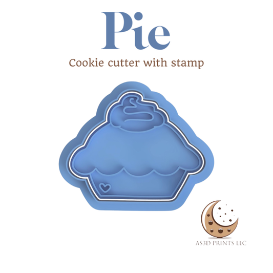 Pie cookie cutter with stamp