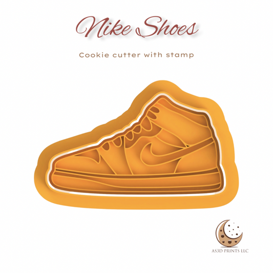 Nike shoe cookie cutter with stamp