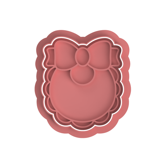 Baby Bibbs cookie cutter with stamp