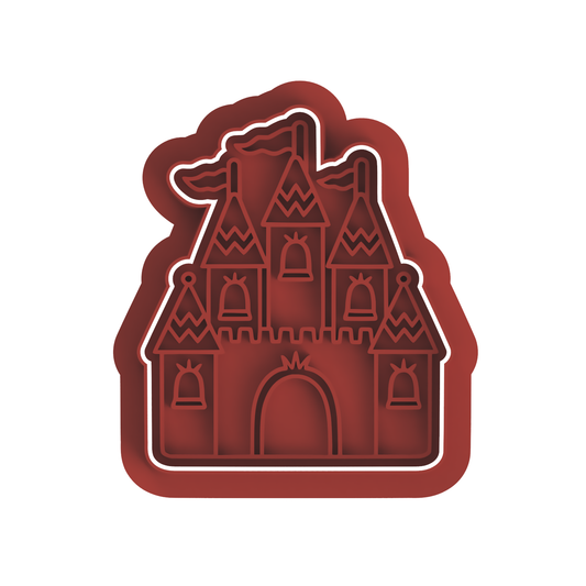 Castle cookie cutter with stamp