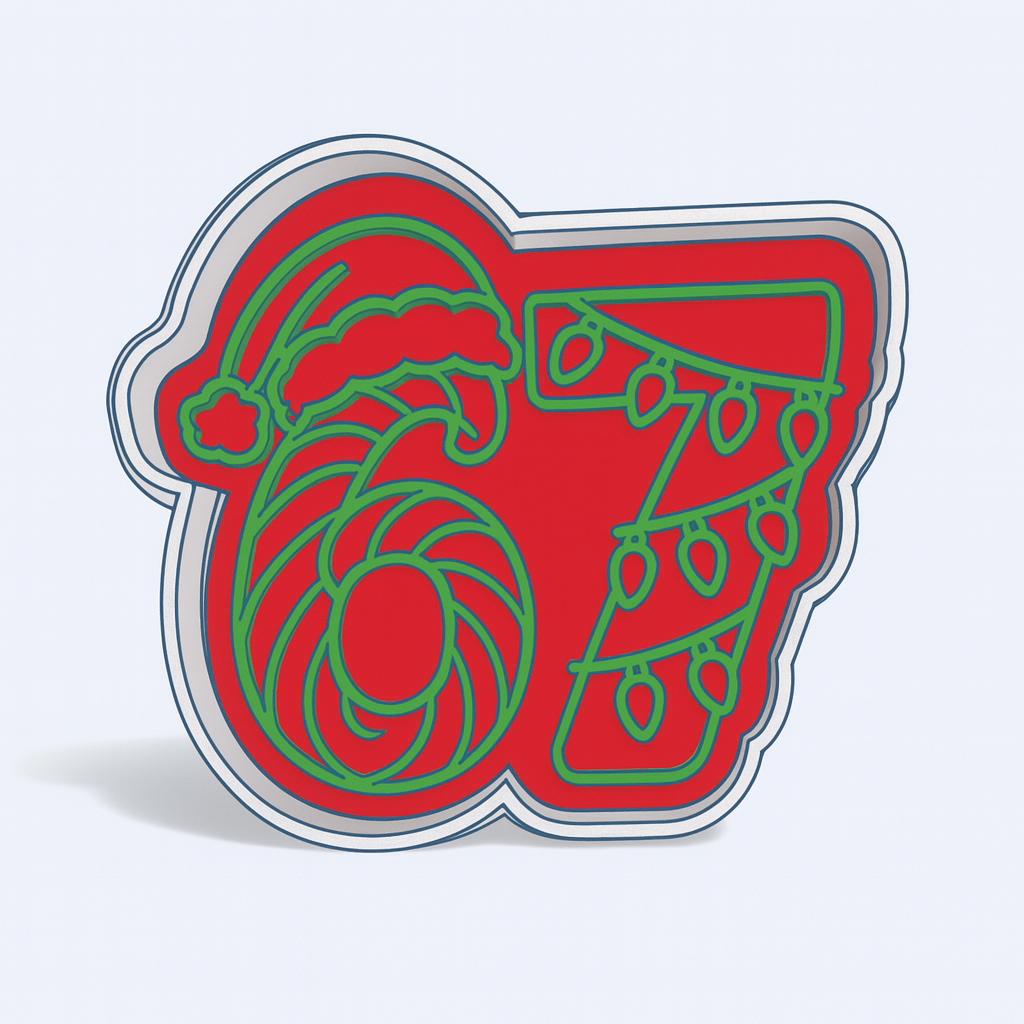 67 Christmas cookie cutter with stamp
